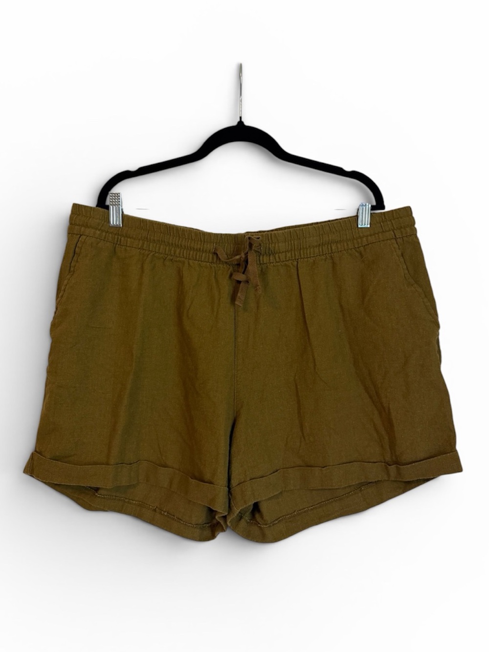 Pull-On Linen-Blend Shorts - Picture 2 of 4